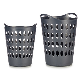 CESTO PLASTICA C/MAN.50LT ANTRACITE