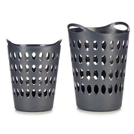 CESTO PLASTICA C/MAN.50LT ANTRACITE