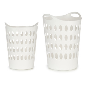 CESTO PLASTICA C/MAN.50LT BIANCO