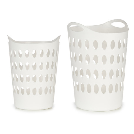 CESTO PLASTICA C/MAN.50LT BIANCO