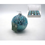 PALLA VETRO C/PERLE E PAILLETTES 8CM