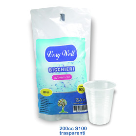 BICCHIERI 200CC VERYWELL TRASP.S100